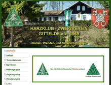Tablet Screenshot of harzklub-gittelde.org